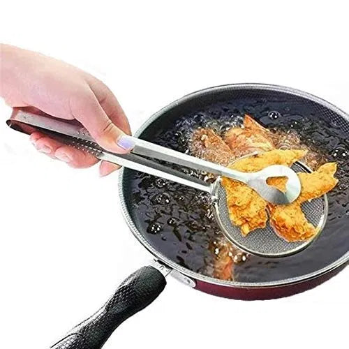 Multifunctional 2 in 1 Stainless-Steel Oil Frying Tong Spoon